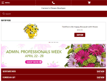 Tablet Screenshot of carmensflowerboutique.com